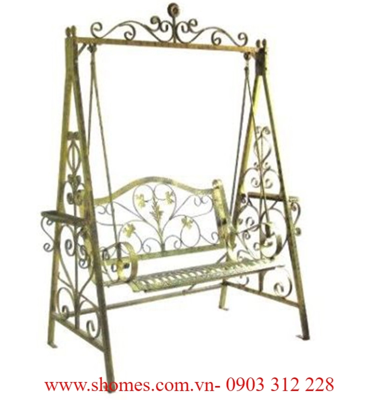 mau xich du hop kim ngoai troi 2 3030 - Xích đu khung gang đúc màu ánh kim